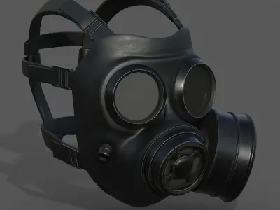 Gas mask helmet scifi fantasy armor hats military  Low-poly 3D model