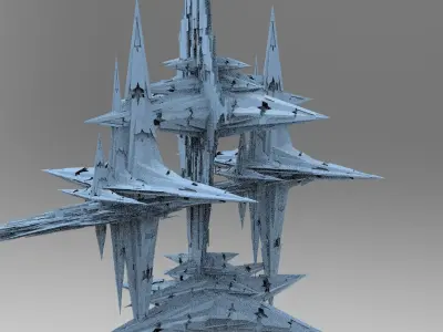 Sunlight Crystal Shard Tower city 2 3D model