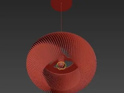 TWIST pendant lamp with circular shape 3D model