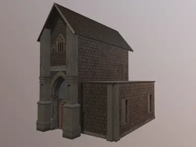 Victorian Building Low-poly 3D model