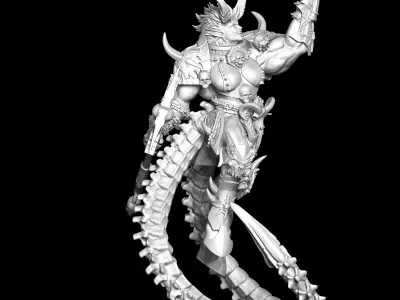 Yedath statue of demon 3D print model