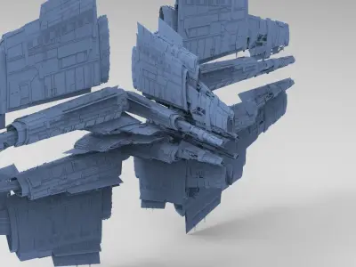 Alien Ship pyramid God design  3D model