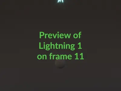 Animated Lightning v1 Low-poly 3D model