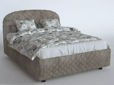 Double bed Allegra 1204 3D model