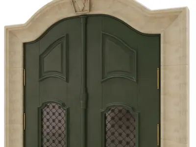 Entrance classic door 23  3D model