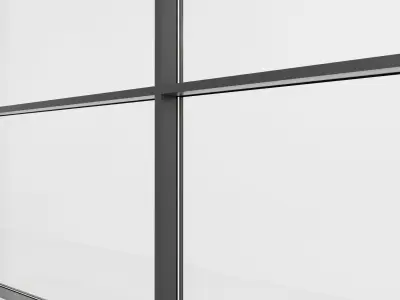 Panoramic glazing Stained glass 55 Low-poly 3D model