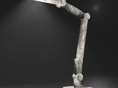 Lamp Free Low-poly Army Table Lamp Free low-poly 3D model