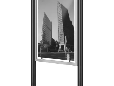 Advertising Poster Stand - Board with Frame 3D model