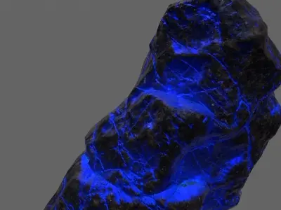 Glowing Rock Low-poly 3D model
