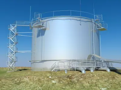 Oil barrel 3dMax 3D model