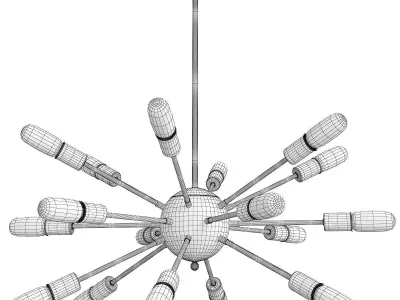Nova 18 Light Sputnik Chandelier Low-poly 3D model
