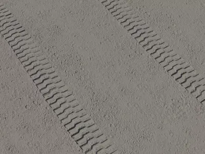 Compact Dirt Road with Parallel Tire Tracks Texture