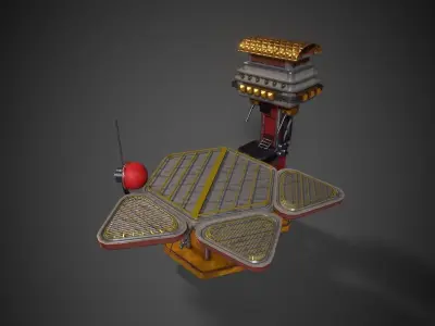 SCI-FI PLATFORM 4 Low-poly 3D model