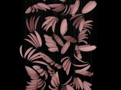 Glass Shells Chandelier Free 3D model