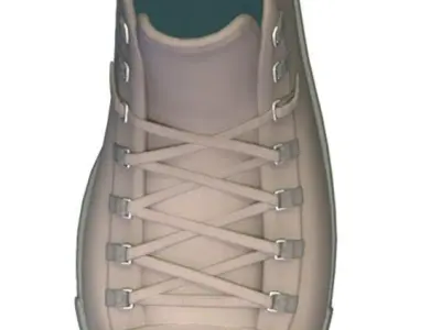 Cartoon High Poly Subdivision Beige Bots 3D Model Low-poly 3D model