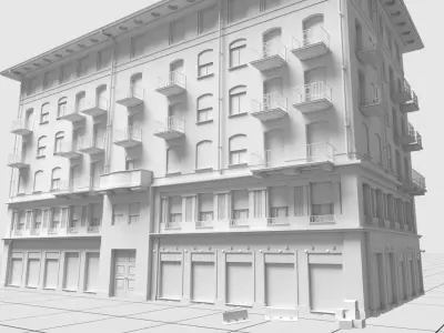 Echise Bruno - Modular City Set Low-poly 3D model