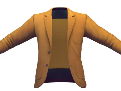 Cartoon High Poly Subdivision Sand Jacket 3D Model  Low-poly 3D model