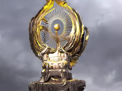 Solar Throne sculpture  3D model