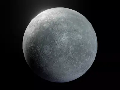 Photorealistic Solar System 3D Model With 25 Sci-Fi Music Tracks Low-poly 3D model