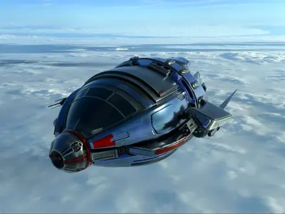 A Scifi Spaceship 3D model