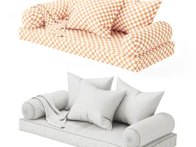 Seat Pillow Set 01 3D model