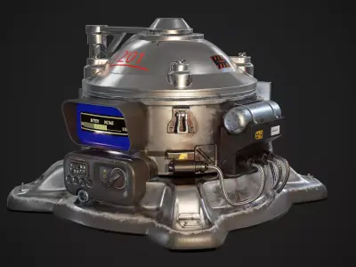 Nuclear Generator Low-poly 3D model