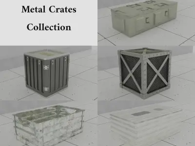 Metal Crates Collection  3D model