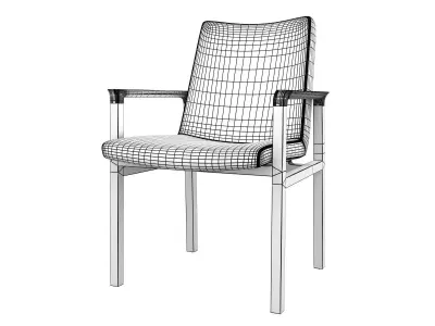 Gio pair of modern dining chairs 3D model