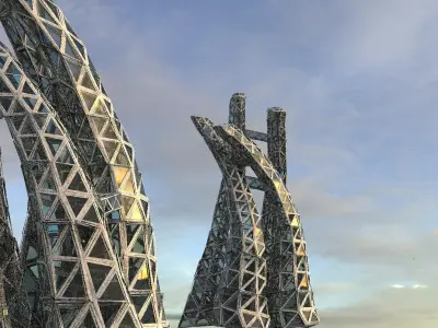Glass pyramid Elite Tower Complex  3D model