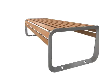 Street Chair Low-poly 3D model