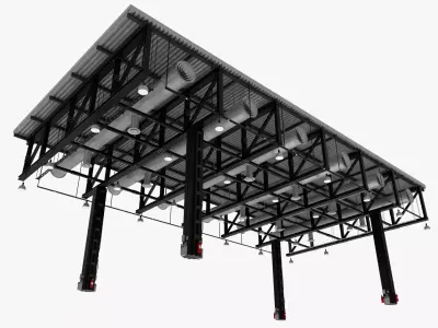 Ceiling Ventilation Pipes 23 3D model