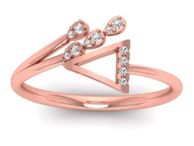 Solitaire Wedding Engagement Women Light Weight Rings 3D print model 3