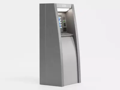 ATM Machine - Standalone Bank Terminal Low-poly 3D model