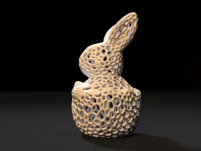 Rabbit voronoi 3D print model