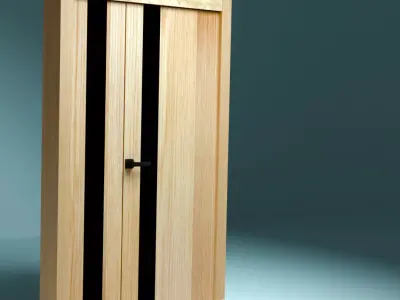 wooden door Free 3D model 3