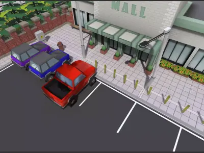 3D low-poly city assets Low-poly 3D model