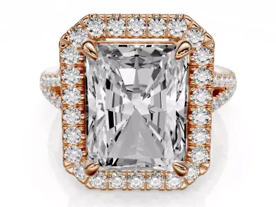 Engagement ring Evora 5ct 3D print model