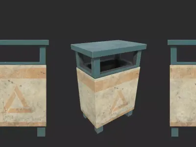 trash can 3D model 16