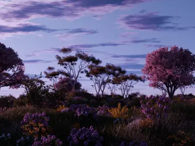 Flower field 3D model