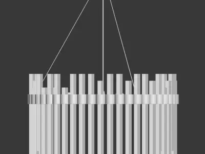 orion glass crystal chandelier cb2 3D model