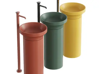 Gessi Origini Freestanding Washbasin Set 1 3D model