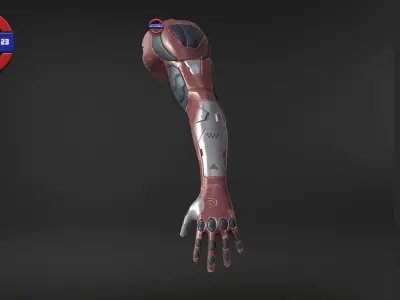 Sci fi arm v2 Game ready Low-poly 3D model