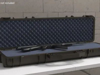  Assembled Black AK 47 in Open Hard Case 