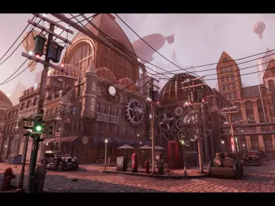 Steampunk - Victorian Environment Megapack Low-poly 3D model