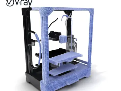 D Printer Model Pack  High Fidelity Design for Realistic Rend... Low-poly 3D model