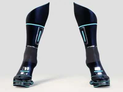 Female Boots Sci-Fi High Tech 3D model