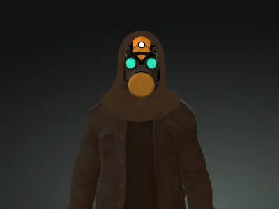 Sci-fi Realistic  and Rigged Character Game Ready 3D model 3D model