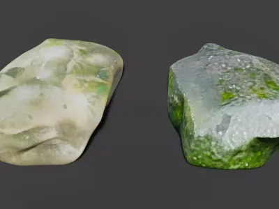 Two Stylized Boulders 3D model