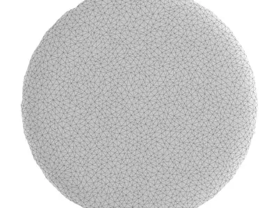 Round White Rug 3D model