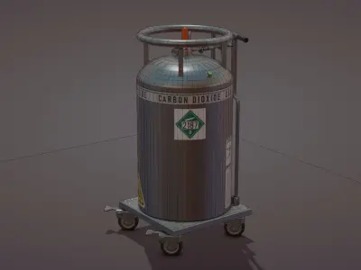 Gas tank Low-poly 3D model